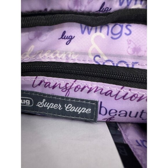 LUG Super Coupe 2 Satin Luxe Convertible Crossbody Bag NWT Watercolor Butterfly - Picture 3 of 9